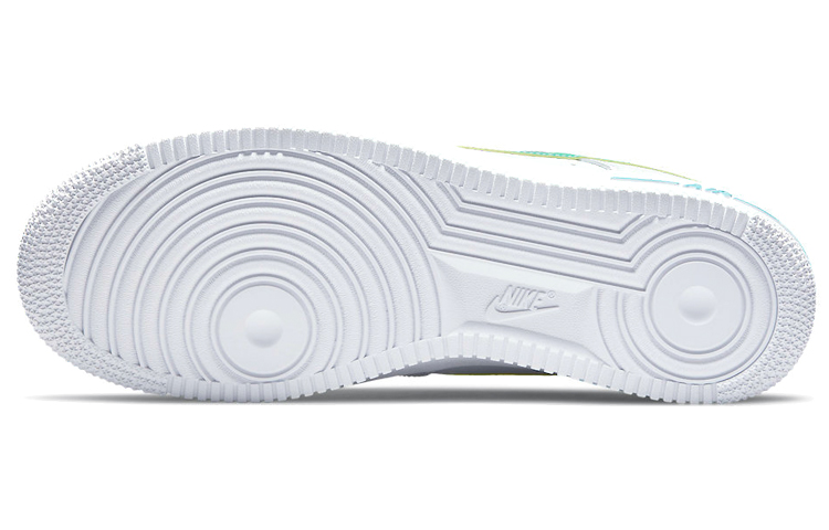 Мужские кроссовки Nike Air Force 1 Neon (белый / зеленый / черный / розовый) — Белый / зелёный / чёрный / розовый — фото 5