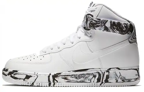 Nike Air Force 1 07 LV8 wrapped and wear-resistant high-top sneakers men's black and white