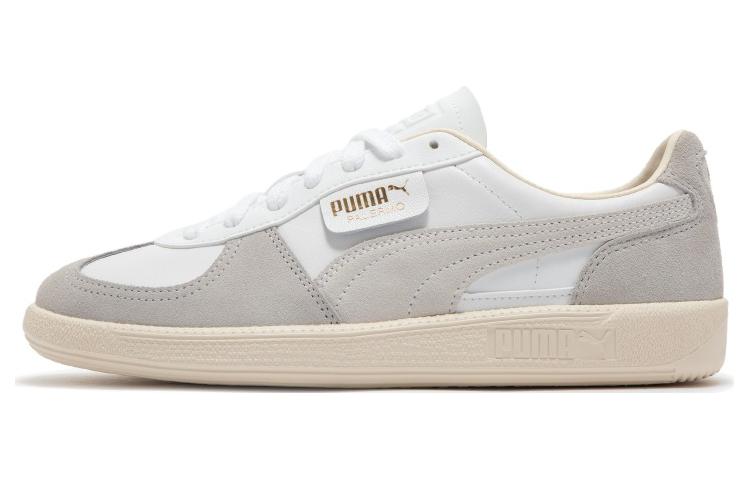 PUMA Palermo Leather PUMA White Cool Light Gray Sugared Almond