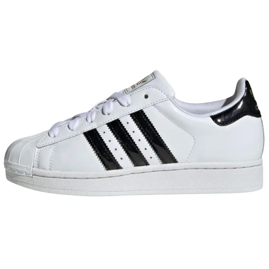Adidas Originals Superstar 2 Abrasion Resistant Low top Skateboard Shoes Women's White Black