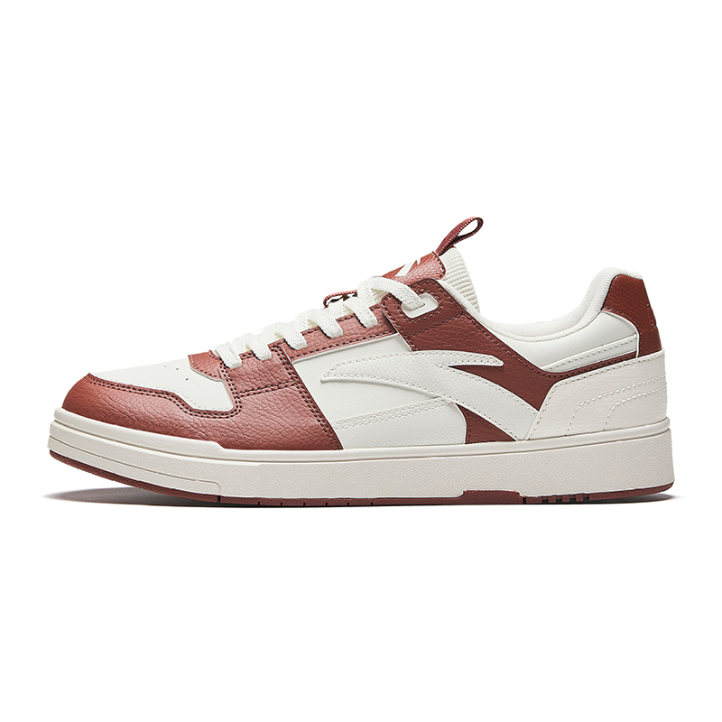 Anta Street Naughty Slip Resistant Abrasion Resistant Low top Skateboard Shoes Men's Red White