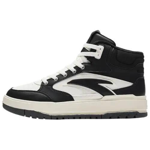 Anta 982 Thermal Abrasion Resistant Height Increasing High top Skateboard Shoes Women's Black White