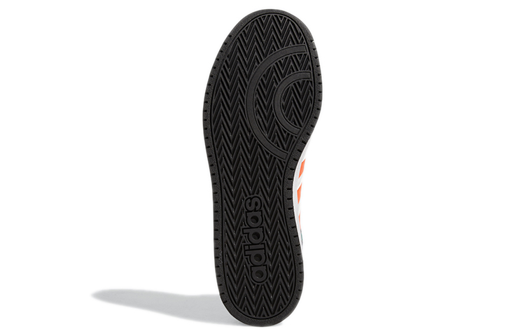 Мужские кроссовки adidas neo Hoops 2.0 Mid (белый / черный / оранжевый) — Белый / чёрный / оранжевый — фото 7