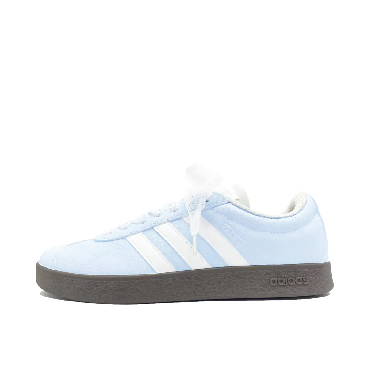 Adidas VL COURT 2.0 Cerulean Silk Whisper Coverage Quick Dry Lightweight Low top Skateboard Shoes Unisex Blue White
