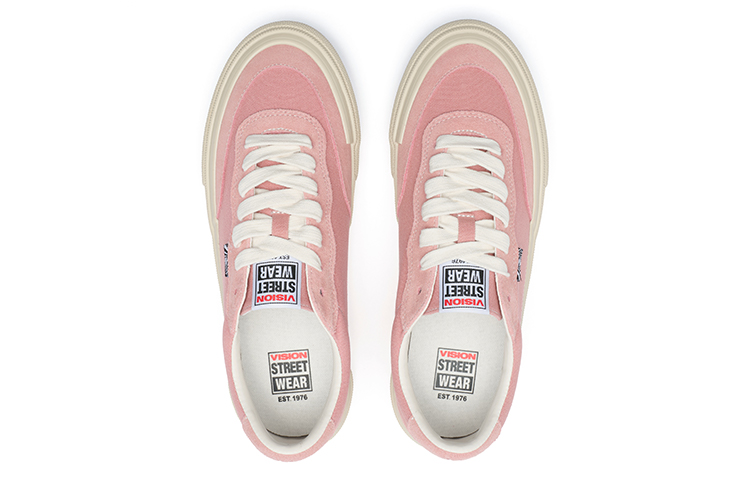 Vision Street Wear Flat Top Low top Skateboard Shoes Unisex Cherry Blossom Pink
