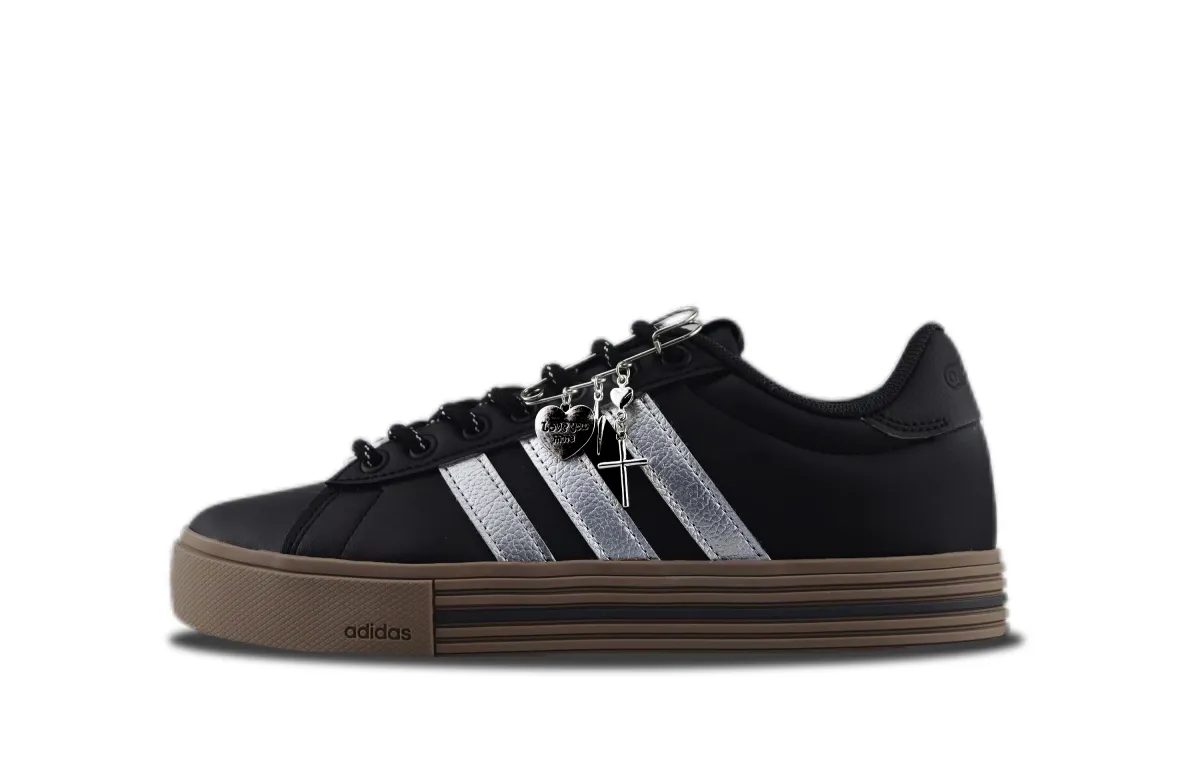 Adidas Daily 4.0 Low top Skateboard Shoes Unisex Black Silver