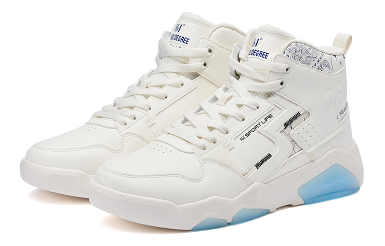 361° Xingran High top Skateboard Shoes Men's Feather White