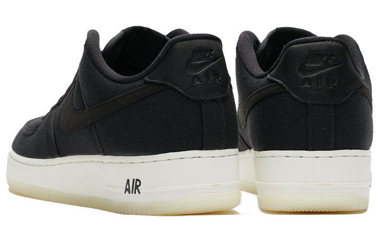 Мужские кроссовки Nike Air Force 1 Retro QS CNVS (черные) — Чёрный — фото 3