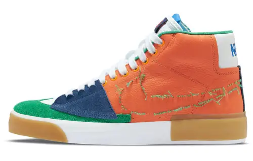 Nike Sb Zoom Blazer Mid Edge Safety Orange University Gold