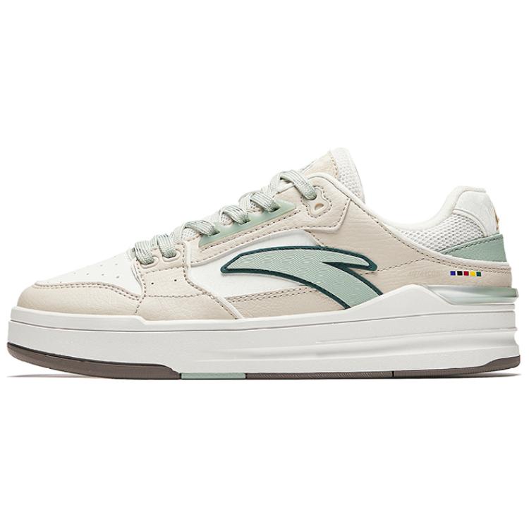 Anta Street Naughty Lite Abrasion Resistant Balance Low top Skateboard Shoes Women's White Beige Green