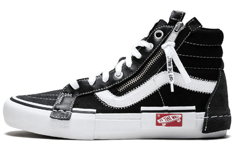 Vans SK8 Vault Cap LX Deconstructed High Top Sneakers Unisex Black and White