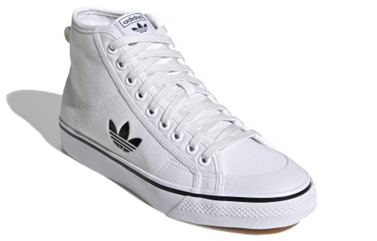 Кеды adidas originals NIZZA Hi (бело-черные) — фото 2