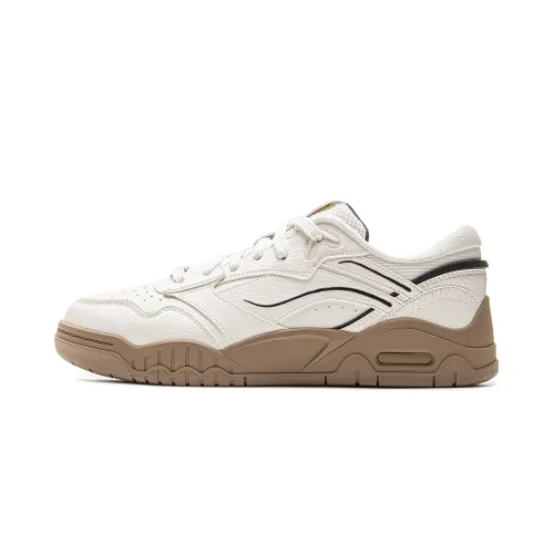 Li Ning Moon White 3 Fabric Cushioning, Impact Resistant, Abrasion Resistant, Breathable Low top Skateboard Shoes Men's