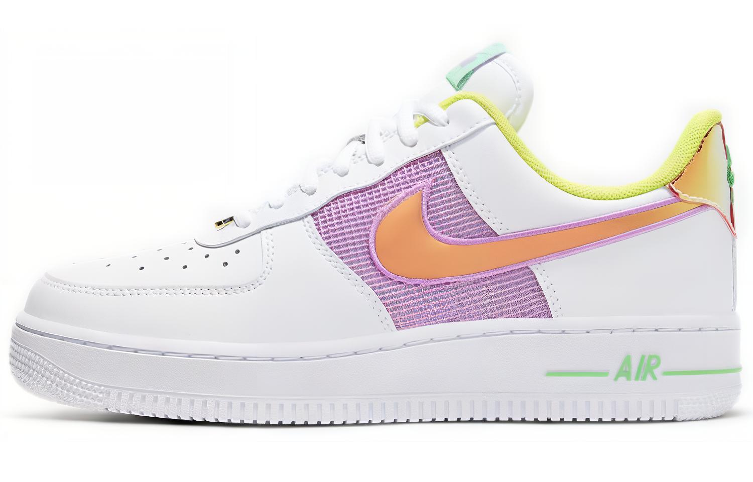 Женские кроссовки Nike Air Force 1 Low (бело-фиолетовые) — фото 1