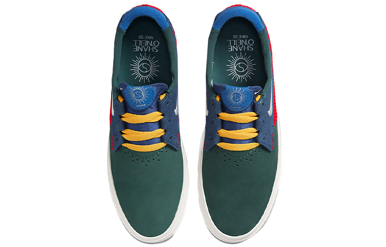 Кеды Nike SB Shane (зелено-сине-красный) — Синий / зелёный / красный / белый — фото 4