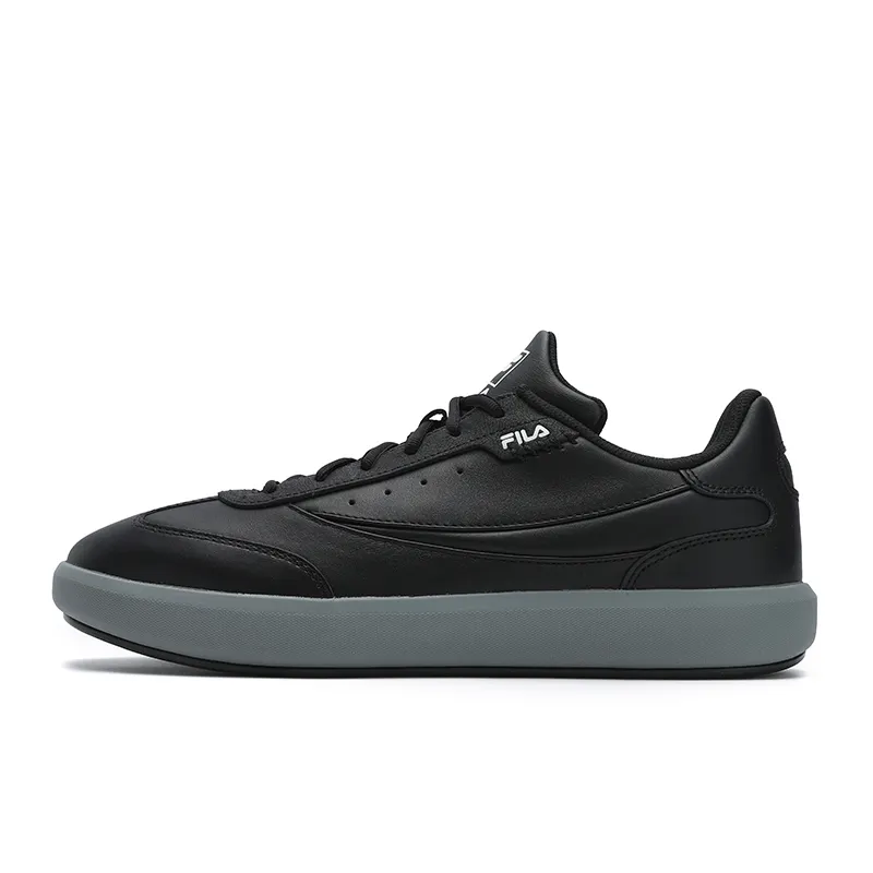 FILA HOVERCRAFT Cow Leather Comfortable Low top Skateboard Shoes Men's Black