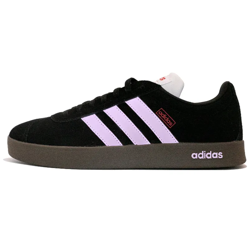 Adidas VL COURT 2.0 Abrasion Resistant Low top Skateboard Shoes Unisex Black Purple