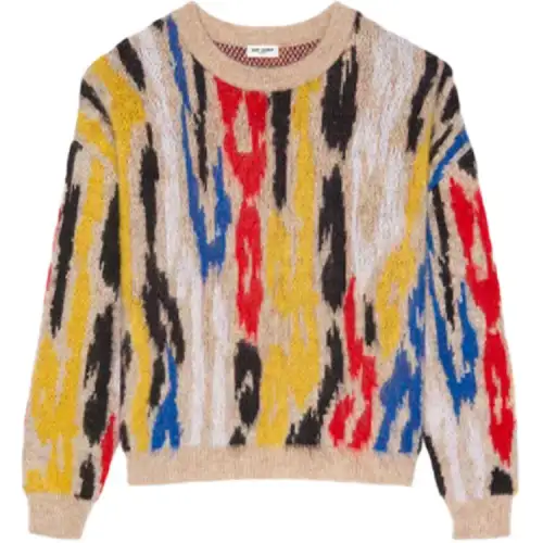 SAINT LAURENT FW21 Cashmere Sweater Men's Multicolor