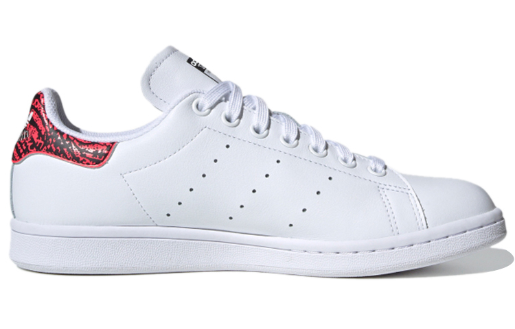 Женские кеды adidas originals STAN SMITH (белые / черные / красные) — Белый / чёрный / красный — фото 2
