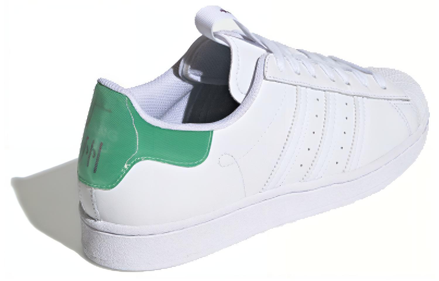 Унисекс кеды adidas Superstar (бело-зеленые) — фото 4