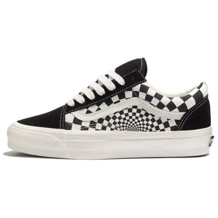 Old Skool Vans 'Radial Checkerboard - Black Marshmallow'