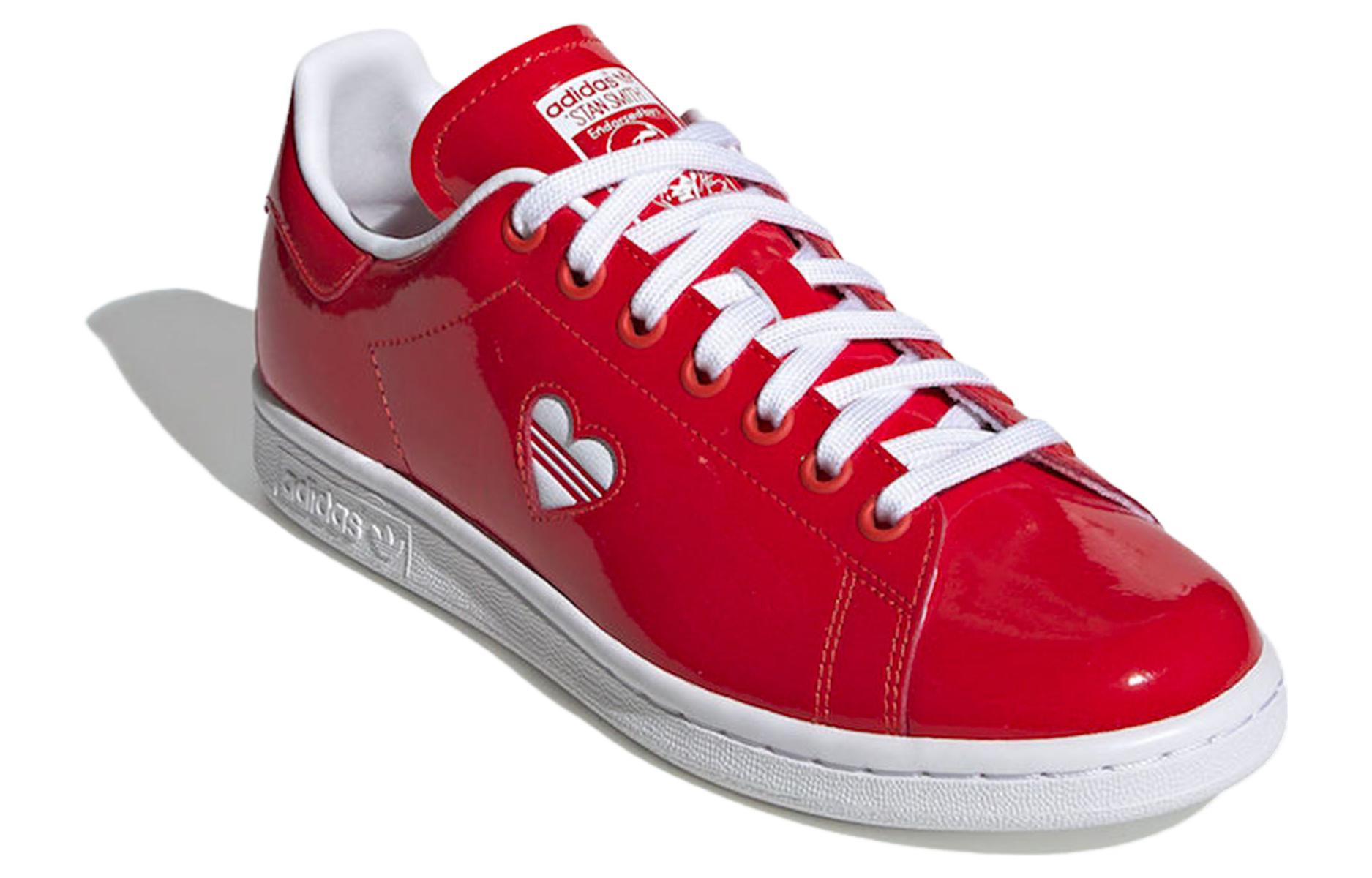 Женские кеды adidas STAN SMITH (красно-белые) — Красный / белый — фото 2