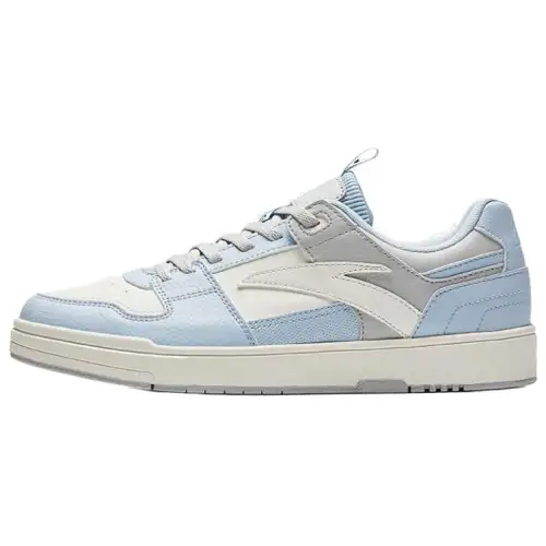 Anta Slip Resistant Cushioning Abrasion Resistant Low top Skateboard Shoes Women's White Blue Gray