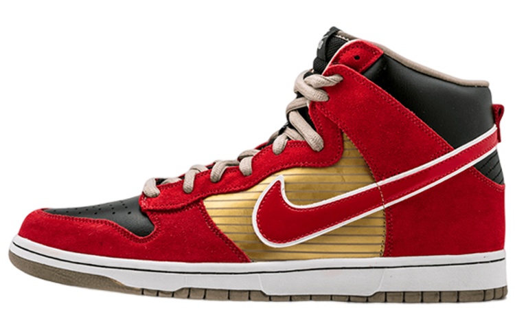 Мужские кроссовки Nike Dunk SB Tecate (черно-красно-золотые)