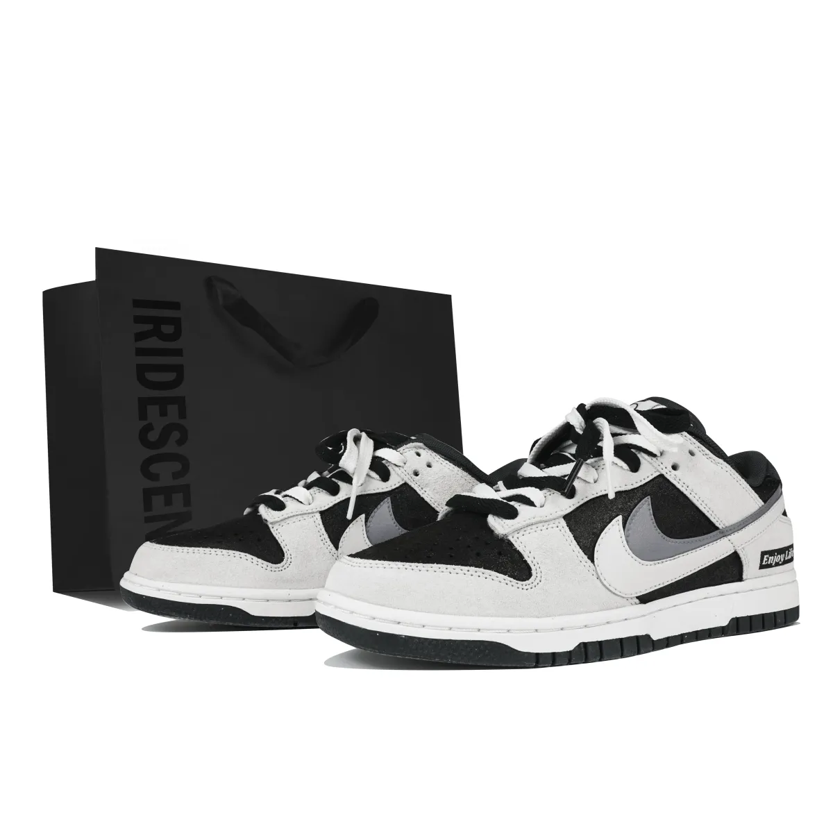 Nike Dunk Slip Resistant Cushioning Slip Resistant Cushioning Low top Skateboard Shoes Unisex Light Gray