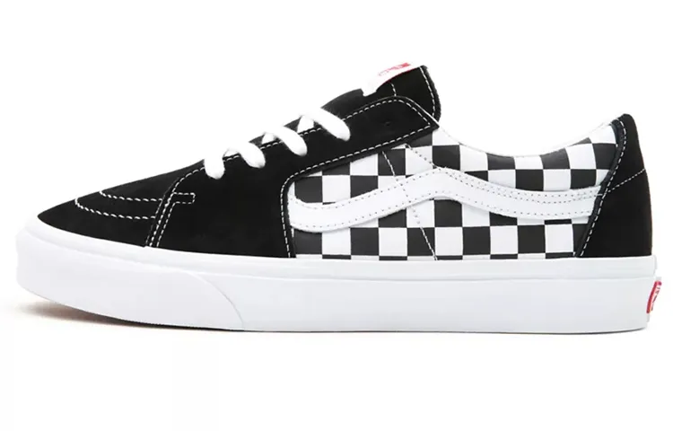 Vans SK8 Low Checkerboard Cushioning Abrasion Resistant Lightweight Breathable Low top Skateboard Shoes Unisex