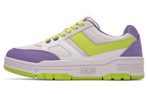 Pony Reverse N Low top Skateboard Shoes Unisex White Purple Yellow