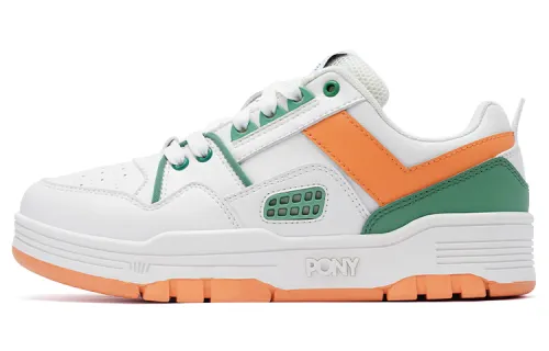 Pony Reverse Slip Resistant Abrasion Resistant Low top Skateboard Shoes Unisex Orange Green
