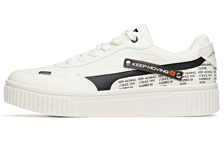 Anta Low top Skateboard Shoes Men's White Black