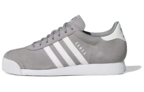 Adidas Originals Samoa Abrasion Resistant Breathable Low top Skateboard Shoes Unisex Gray White