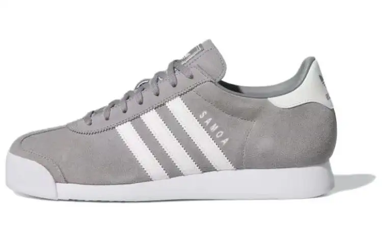 Adidas Originals Samoa Abrasion Resistant Breathable Low top Skateboard Shoes Unisex Gray White