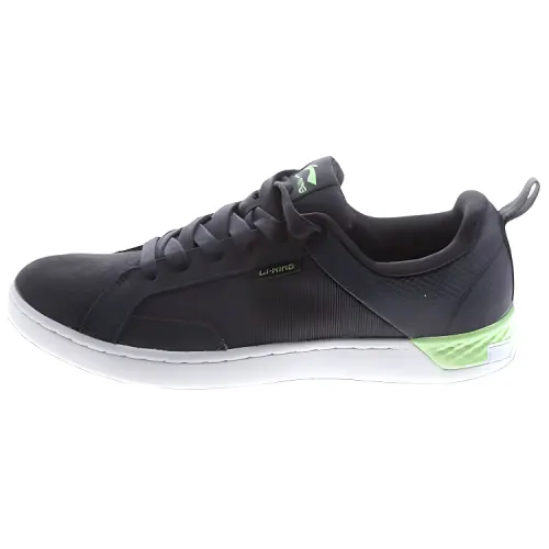 Li Ning Skateboard Shoes Men's Low Top Black/White/Green