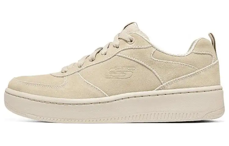 Skechers Sport Court 92 Leather Low top Skateboard Shoes Women's Natural