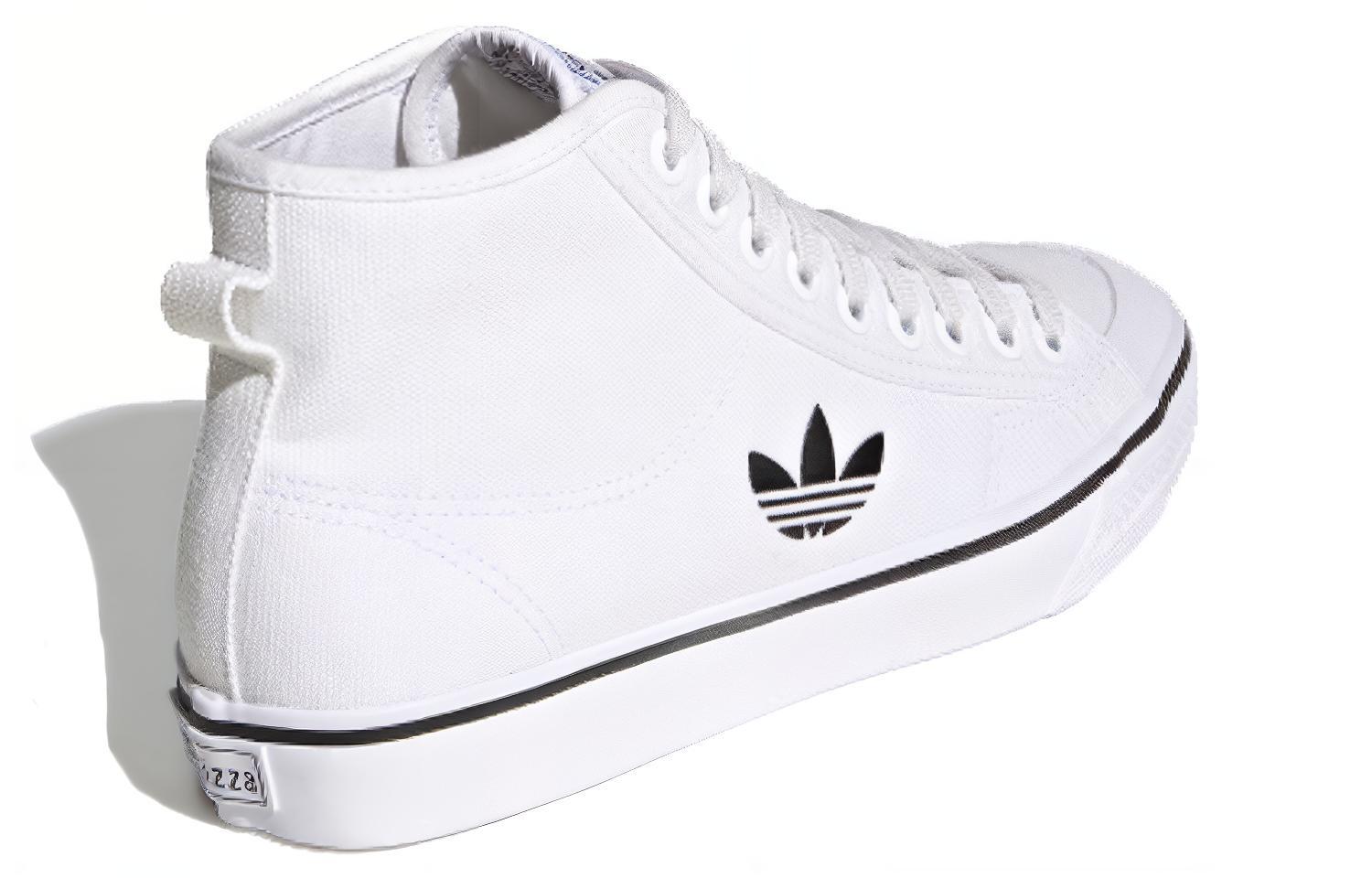 Кеды adidas originals NIZZA Hi (бело-черные) — фото 3