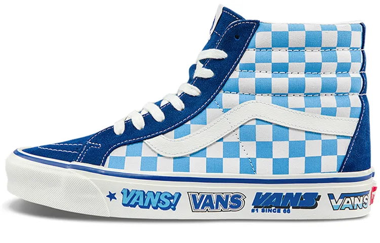 Vans SK8 38 DX High top Skateboard Shoes Unisex Blue White