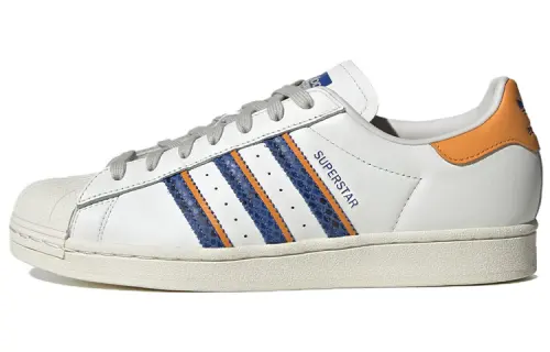 Adidas Superstar 'White Orange Rush Snakeskin'