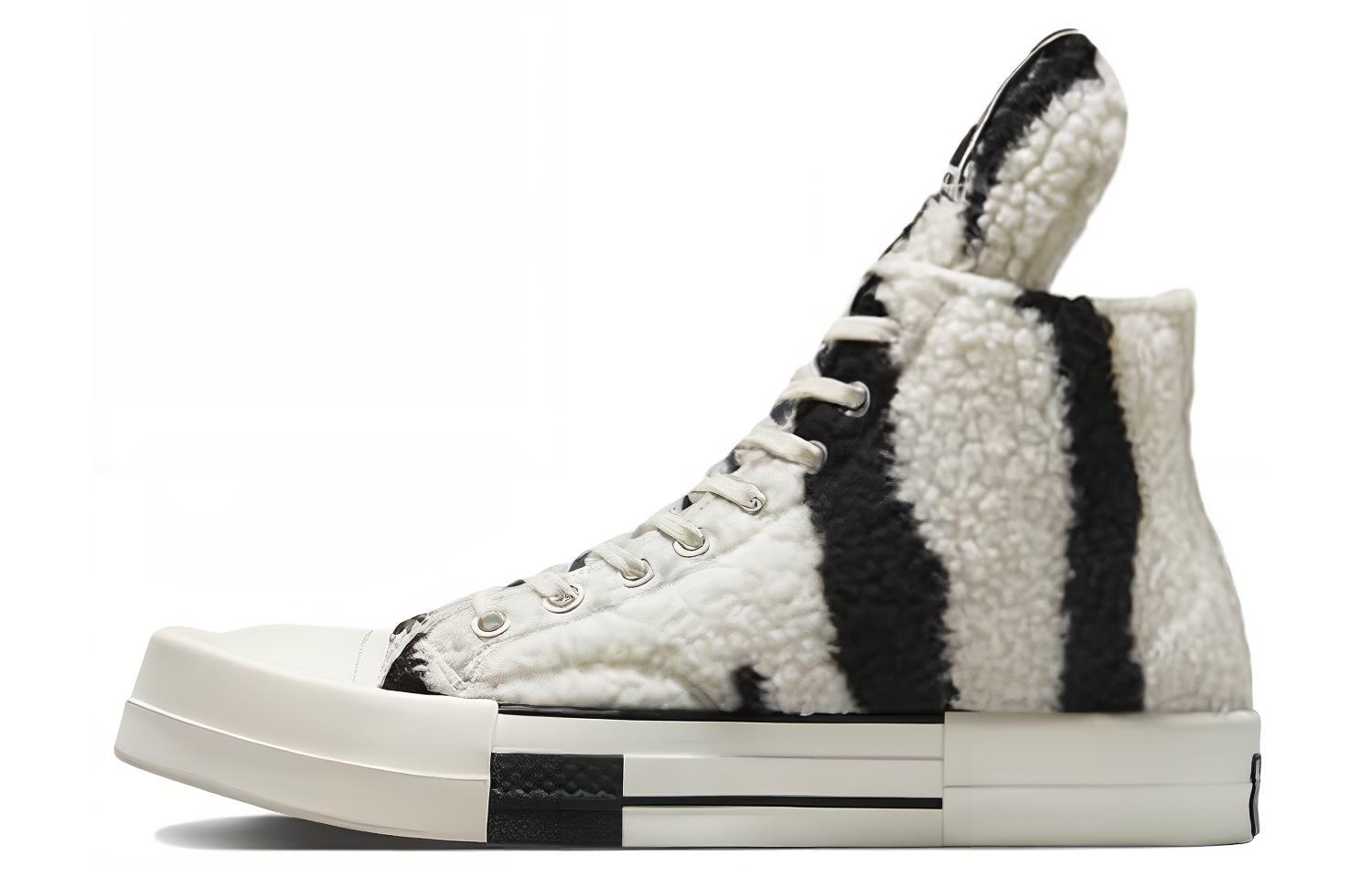 Rick Owens DRKSHDW X Converse 1970s Turbodrk Chuck 70 High-Top Skate Shoes Unisex Black White