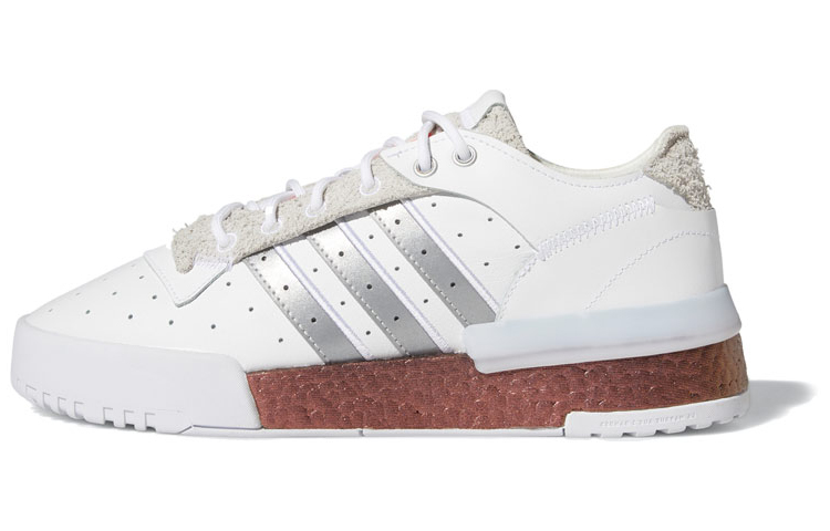 Кеды adidas originals Rivalry Rm Low (бело-серебристо-красные) — фото 1