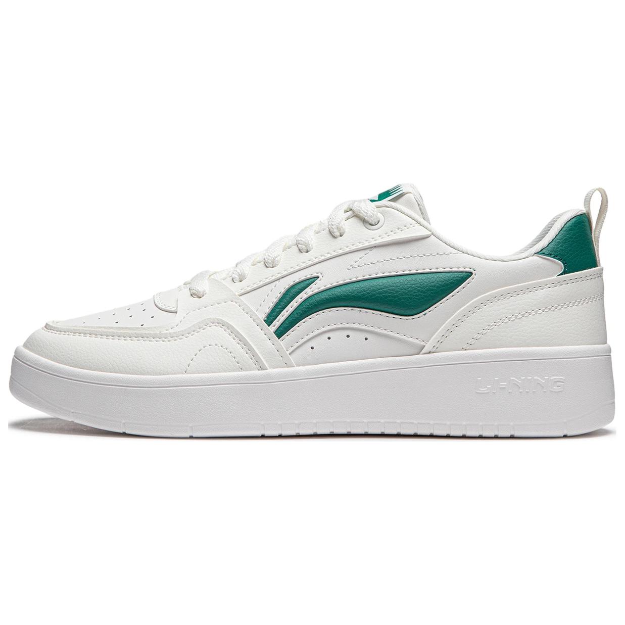 Li Ning Sycee V2 Slip Resistant Abrasion Resistant Skateboard Shoes Men's White Green