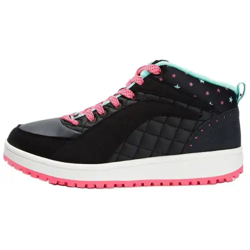 Li Ning Skateboard Shoes Women's Mid Top Black/White/Pink