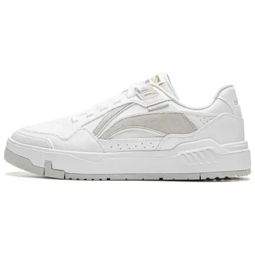Li Ning Common 80s Slip Resistant Abrasion Resistant Low top Skateboard Shoes Women's White