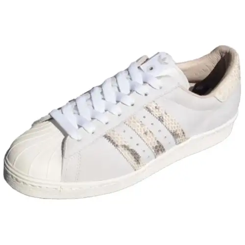Adidas Originals Superstar 80s Wear resistant And Lightweight Low top Skateboard Shoes Men's White