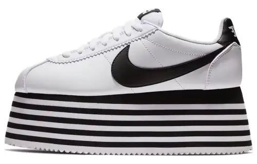 Nike Cortez Platform Comme Des Garcons White Black Women's