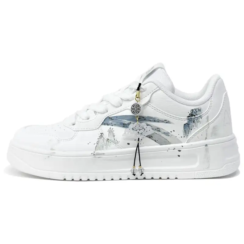 Anta Slip Resistant Abrasion Resistant Slip Resistant Abrasion Resistant Low top Skateboard Shoes Women's White
