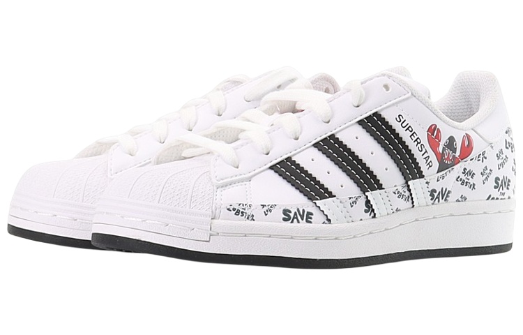 Кеды adidas originals SUPERSTAR (бело-красно-черные) — фото 3