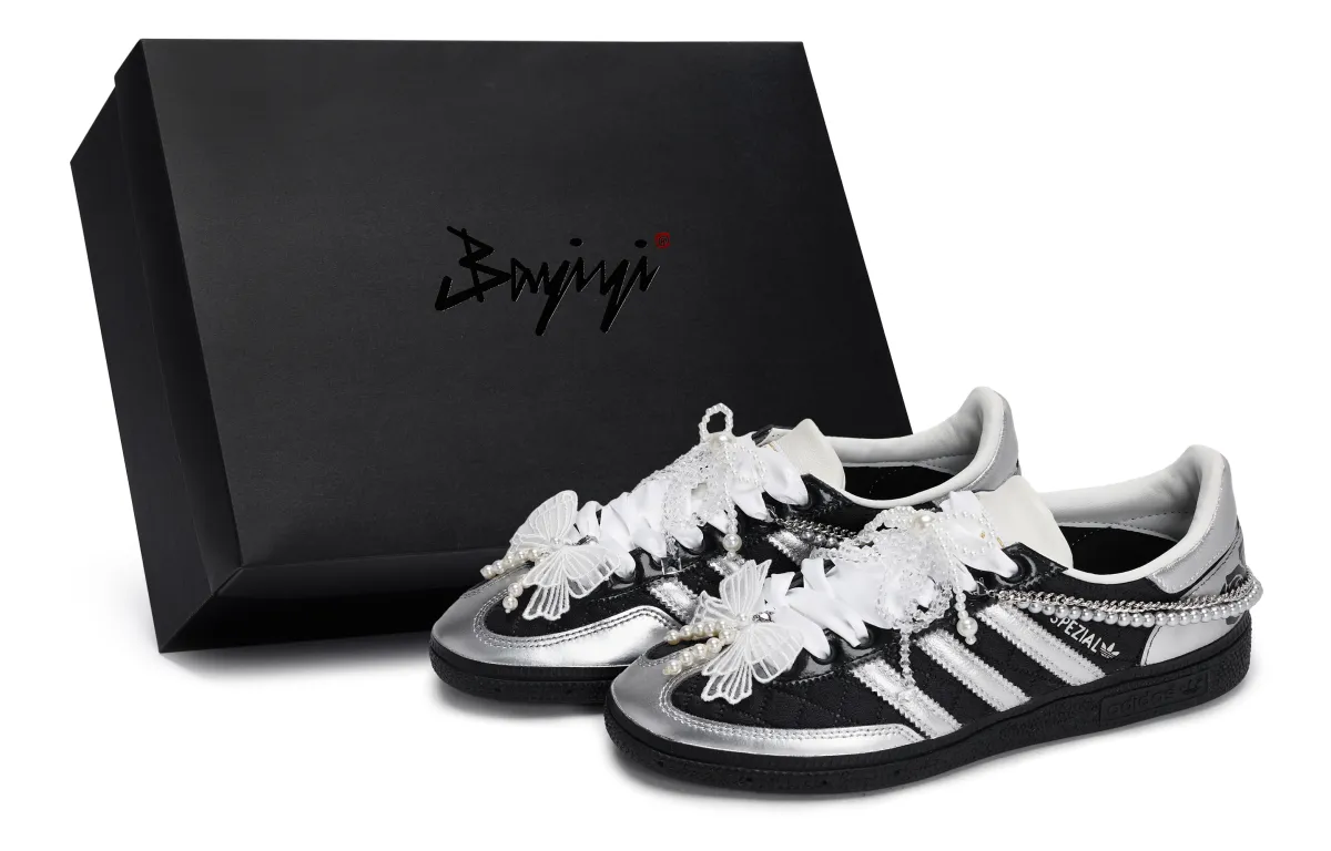Adidas Originals HANDBALL SPEZIAL 811 Manufacturing, Silver Feather Star, Special Shoe Box Low top Skateboard Shoes
